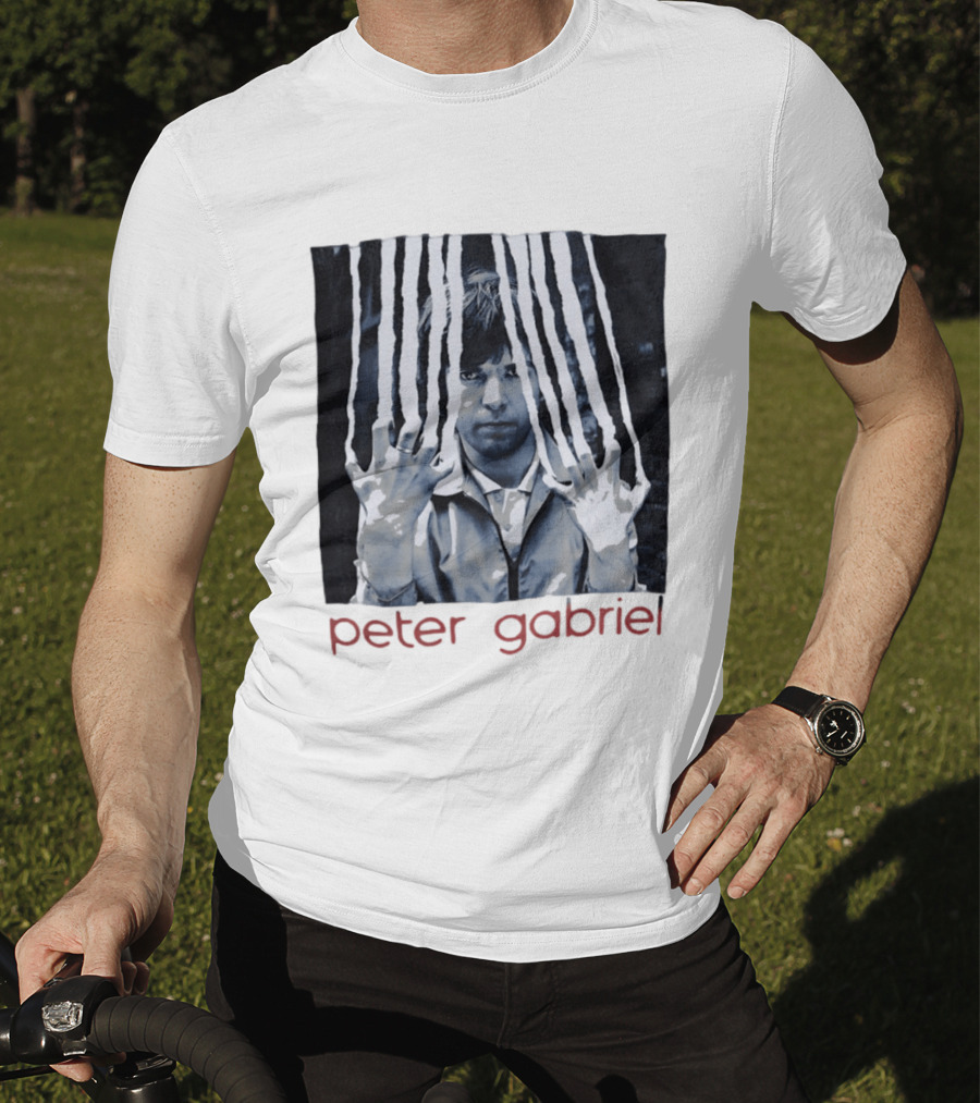 Peter Gabriel Iconic Image With Torn Lines T-Shirt