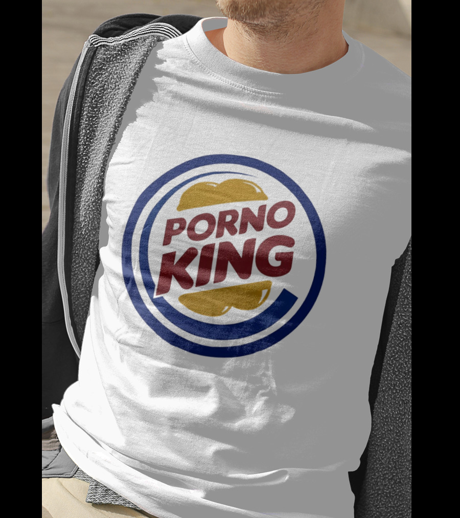 Porno King Burger King Logo Parody Humorous T-Shirt