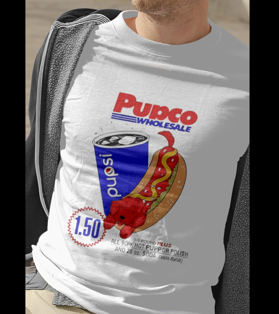 Pupco Wholesale Pupsi All Bork Hot Pupp And Polish Dog 20 Oz Soda Combo T-Shirt