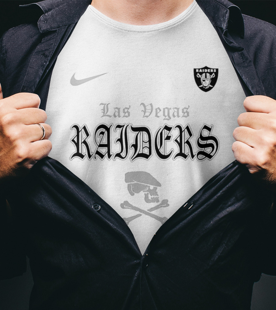 Las Vegas Raiders Dropkick Murphys Skull Crossbones Nike Collaboration T-Shirt