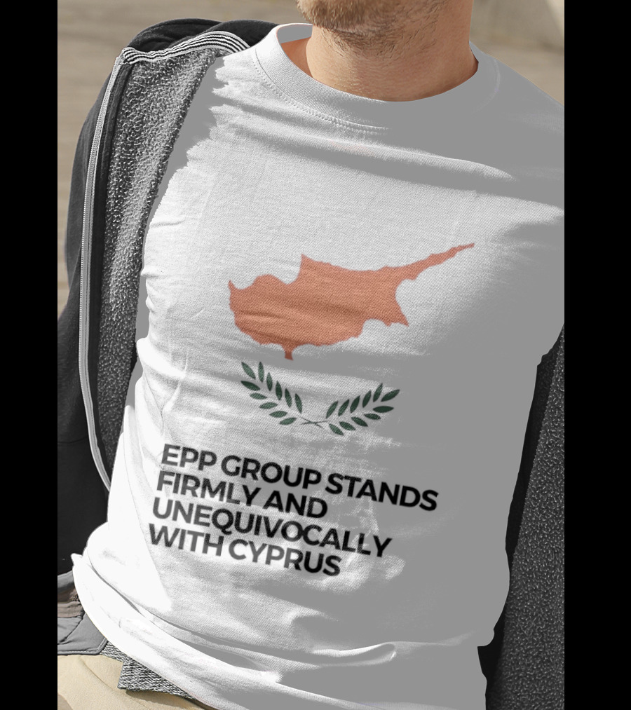 EPP Group Stands Firmly And Unequivocally With Cyprus Map Laurel Wreath T-Shirt
