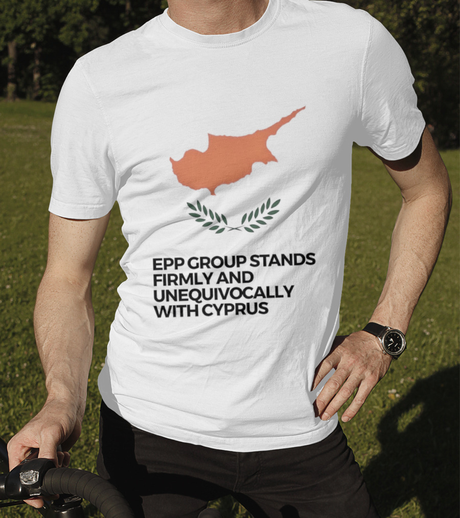 EPP Group Stands Firmly And Unequivocally With Cyprus Map Laurel Wreath T-Shirt