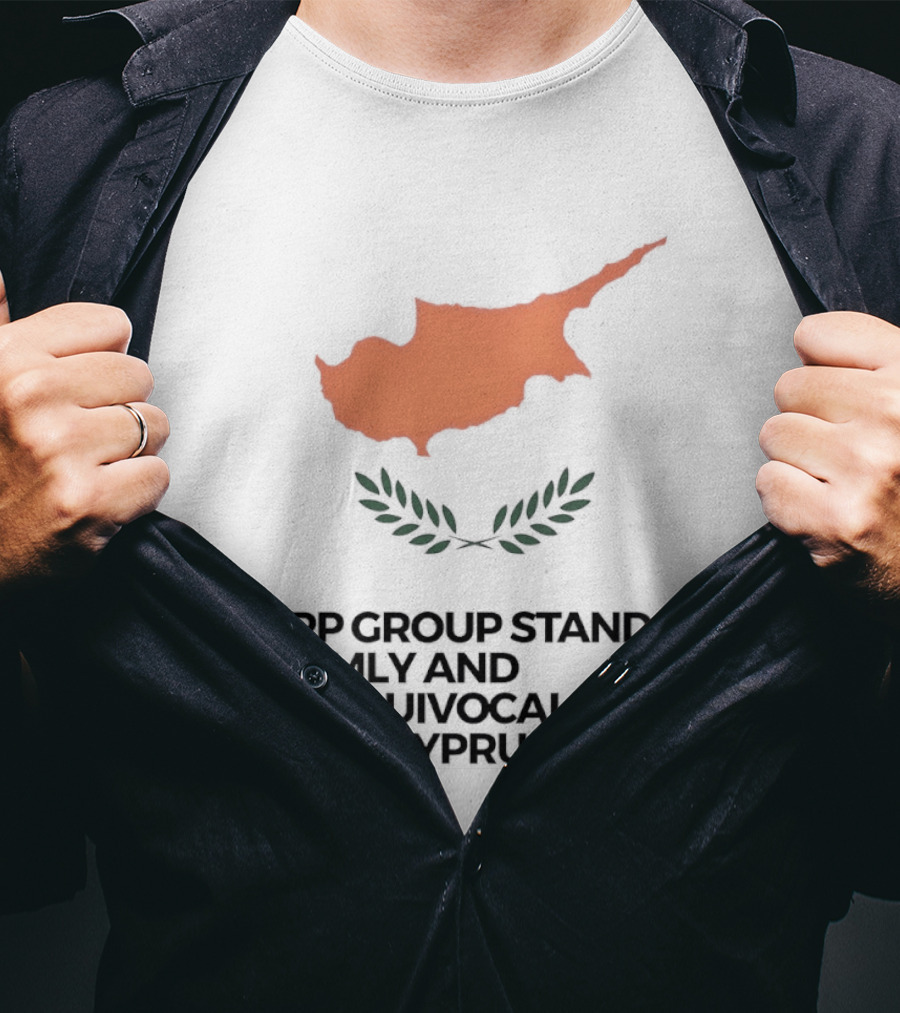 EPP Group Stands Firmly And Unequivocally With Cyprus Map Laurel Wreath T-Shirt