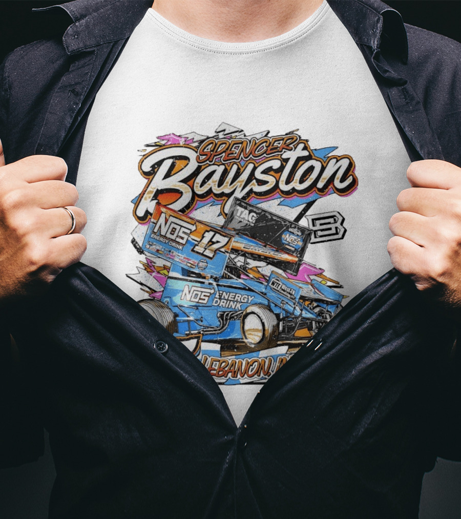 NOS Energy Drink Spencer Bayston No. 17 Racing Lebanon Indiana T-Shirt