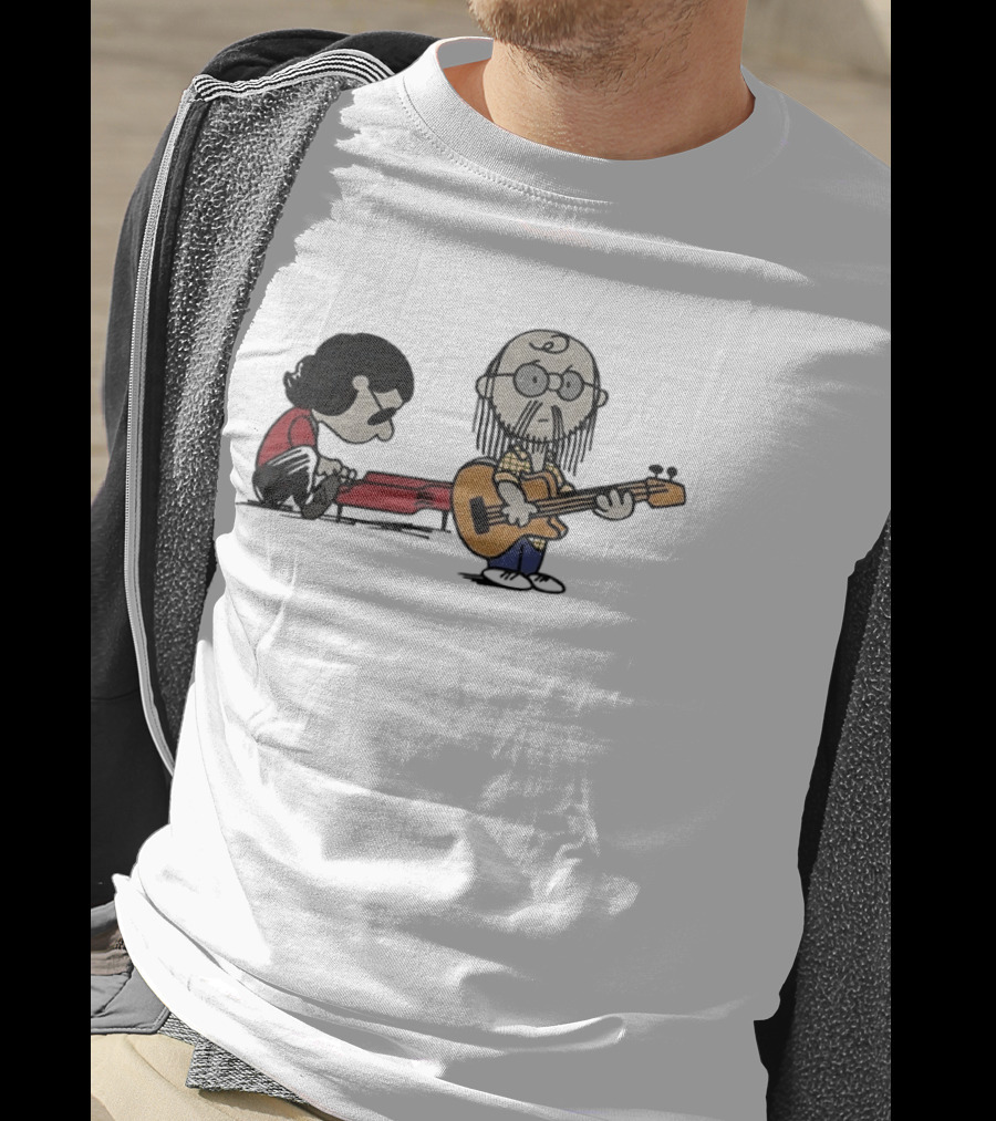 Steely Dan Musician Cartoon Crossover With Peanuts Characters Charlie Brown T-Shirt
