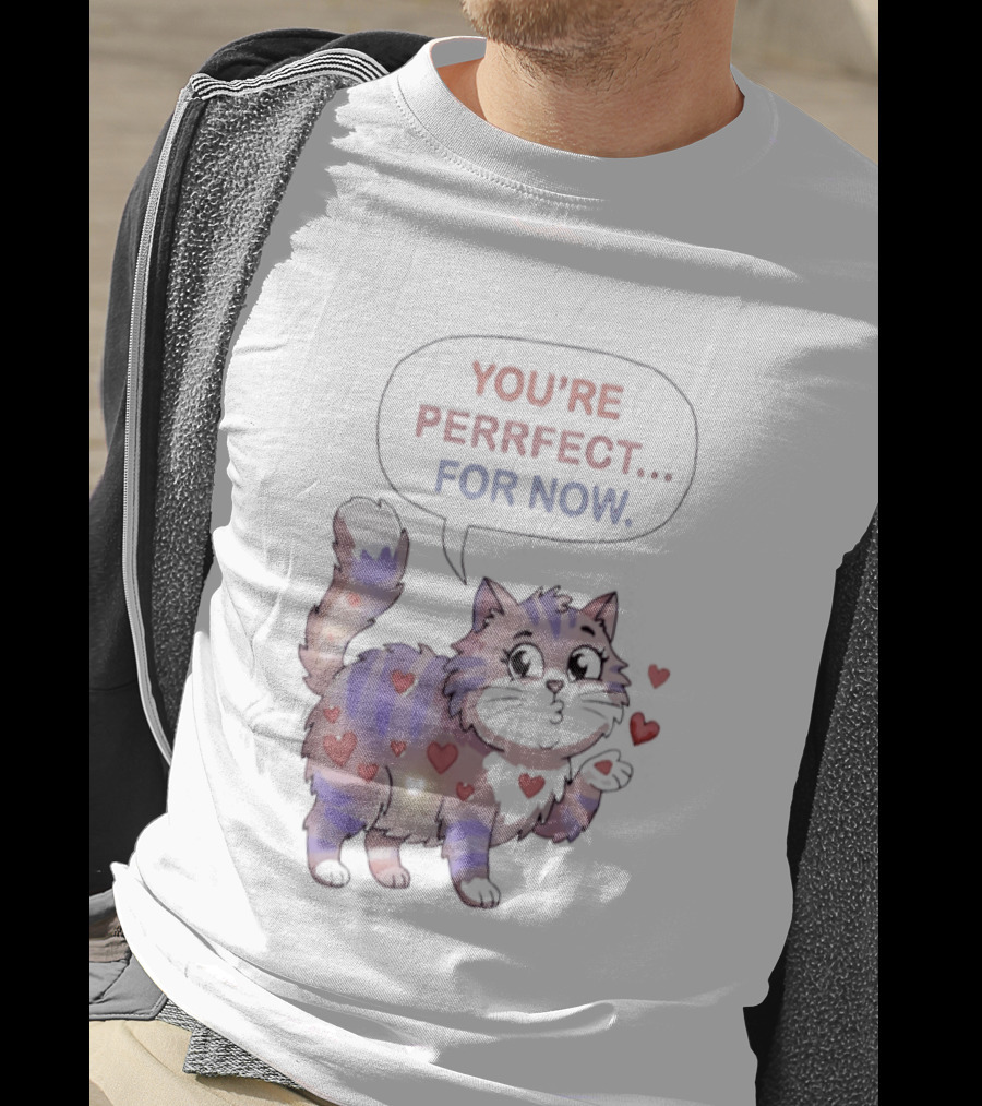 You're Perrfect For Now Love Cat Hearts T-Shirt