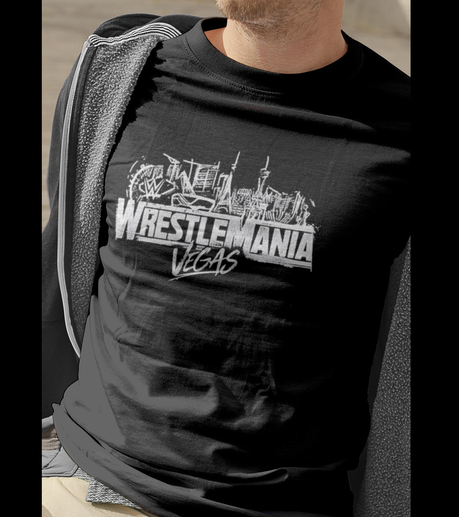WWE Wrestlemania 42 Vegas 2026 Las Vegas Skyline Event T-Shirt