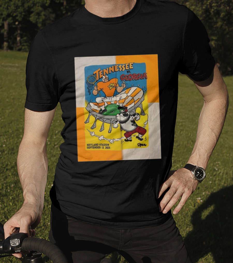 Tennessee Vs Georgia Neyland Stadium September 13 2025 Cartoon Bulldogs Volunteers T-Shirt