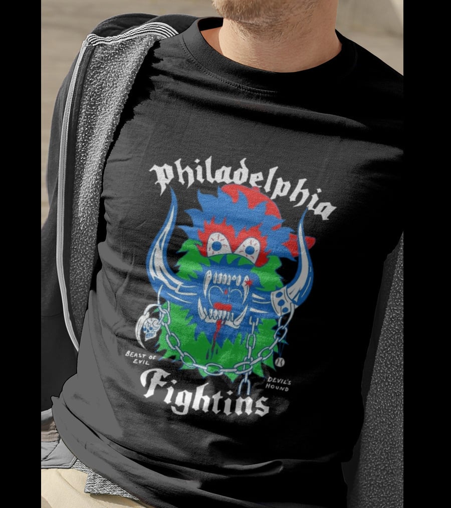 Philadelphia Fightins Monster Philly Sports Chains T-Shirt