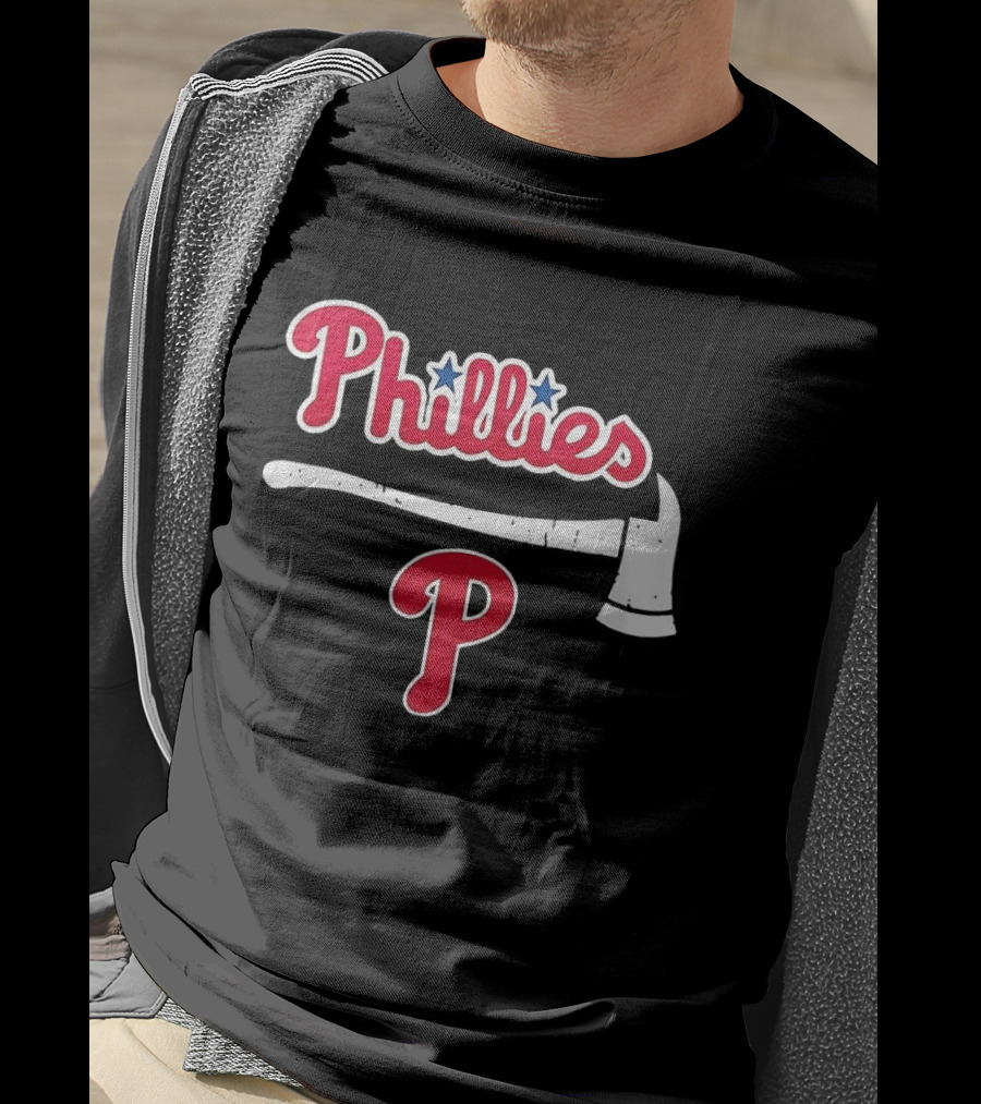 Philadelphia Phillies Firefighter Axe P Baseball Team Fan T-Shirt