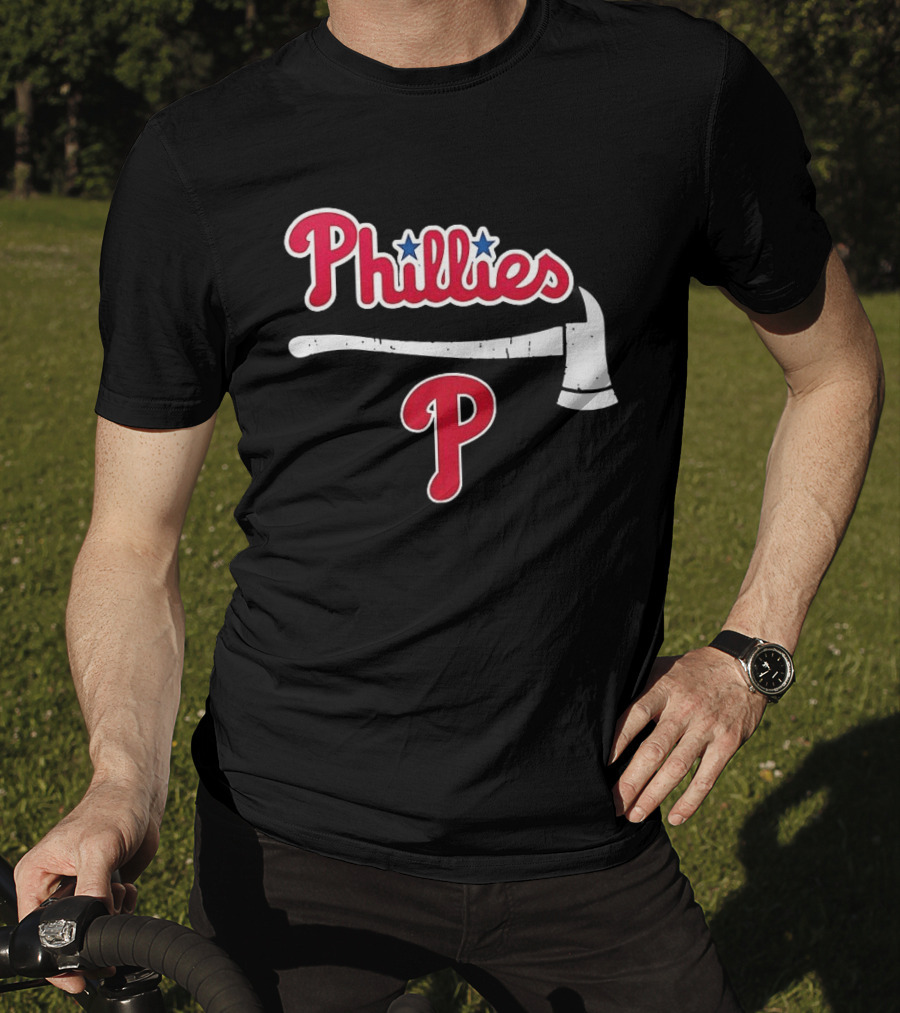 Philadelphia Phillies Firefighter Axe P Baseball Team Fan T-Shirt