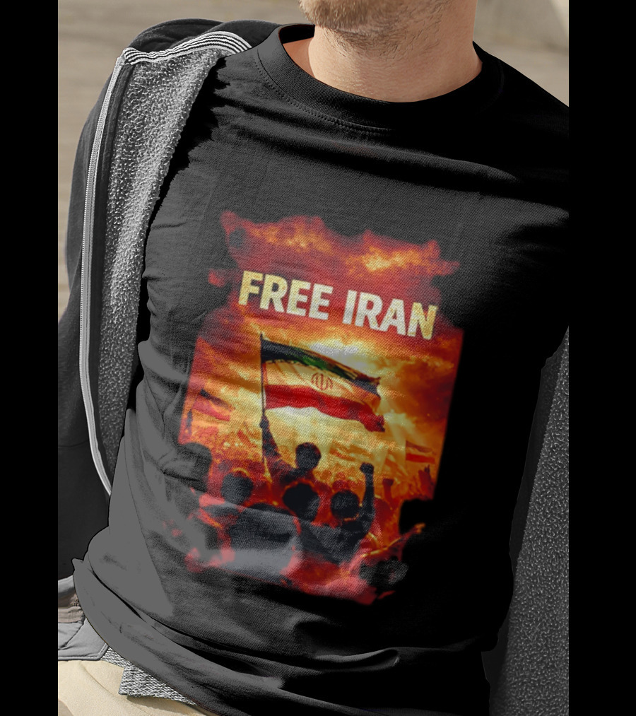 Free Iran Flag Protest Human Rights Solidarity T-Shirt