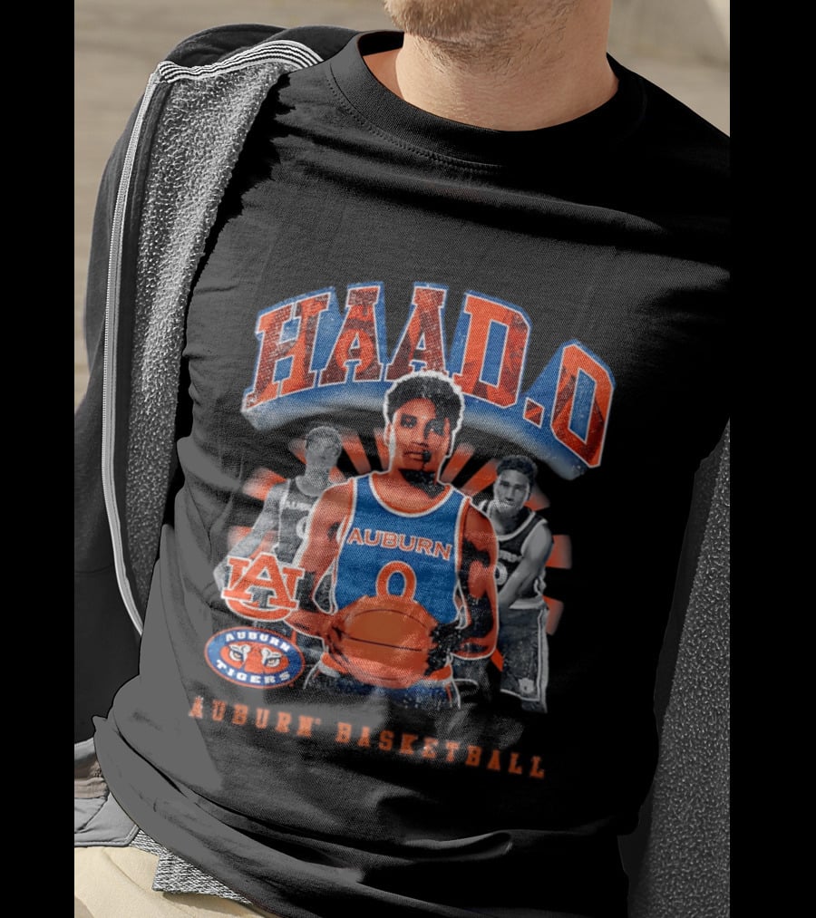 HAAD.O Auburn Basketball Tigers Player Number 0 Collage T-Shirt