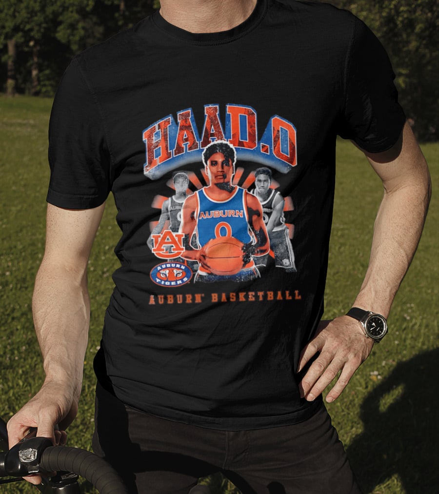 HAAD.O Auburn Basketball Tigers Player Number 0 Collage T-Shirt