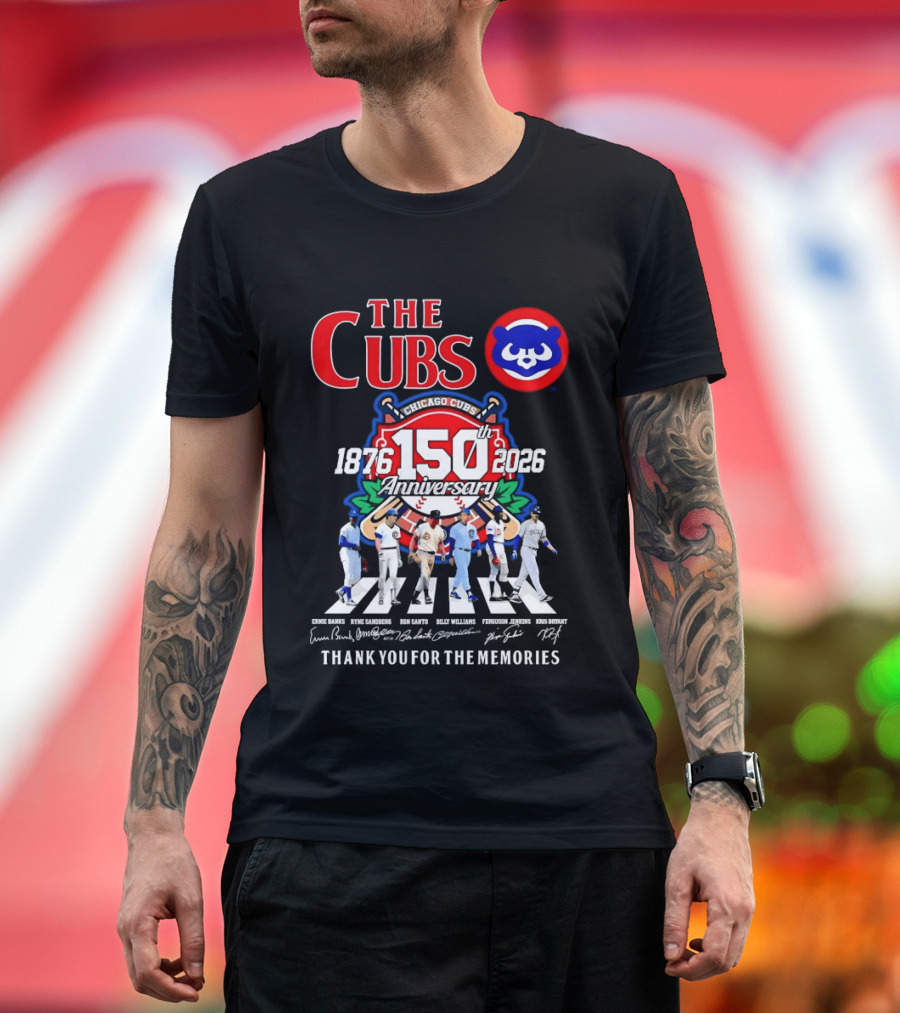 Chicago Cubs 150th Anniversary Abbey Road Thank You For The Memories 1876 2026 Signature Edition T-Shirt