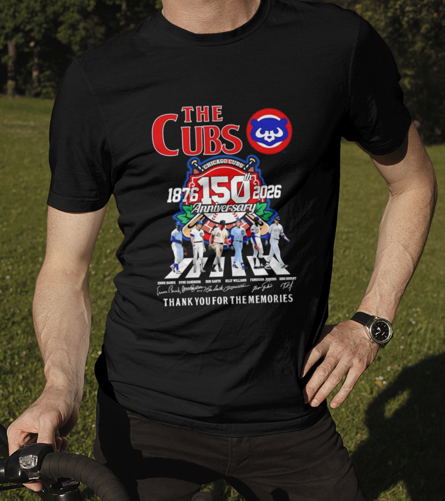 Chicago Cubs 150th Anniversary Abbey Road Thank You For The Memories 1876 2026 Signature Edition T-Shirt