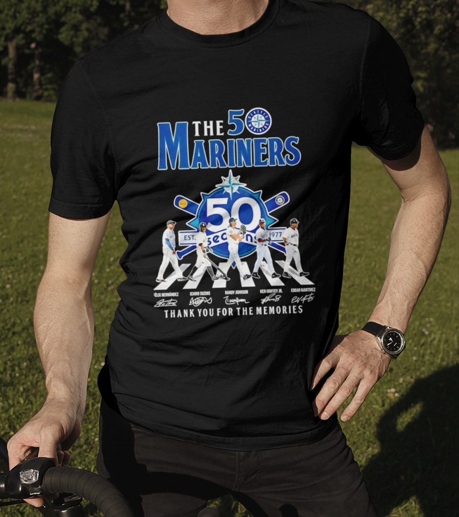 The Mariners 50th Anniversary 1977 2026 Iconic Players Thank You For The Memories T-Shirt