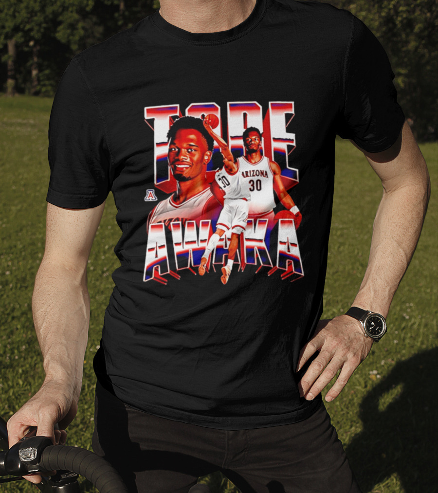 Tobe Awaka Arizona Wildcats Basketball 30 NCAA Player Collage T-Shirt