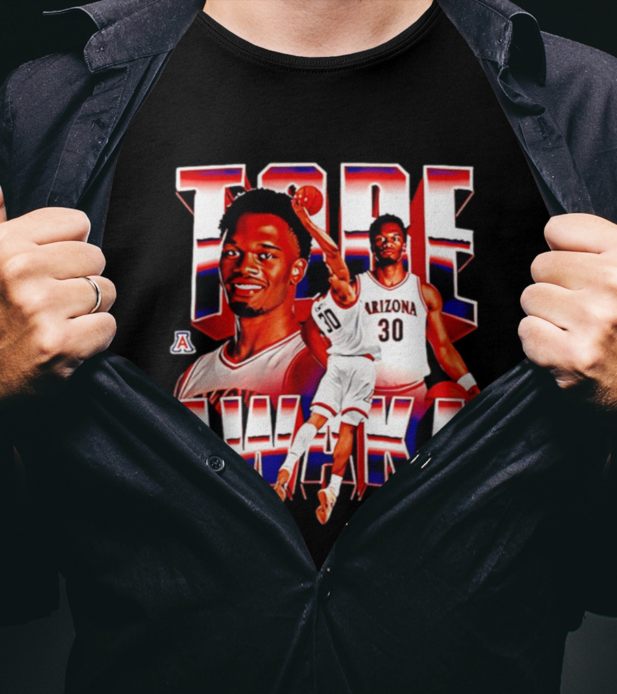 Tobe Awaka Arizona Wildcats Basketball 30 NCAA Player Collage T-Shirt