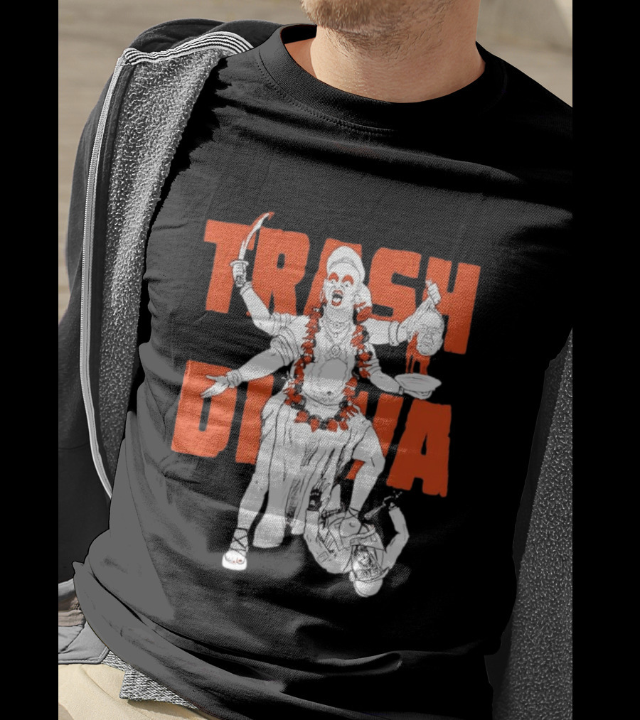 Trash Diva Multi Armed Figure With Head And Sword T-Shirt