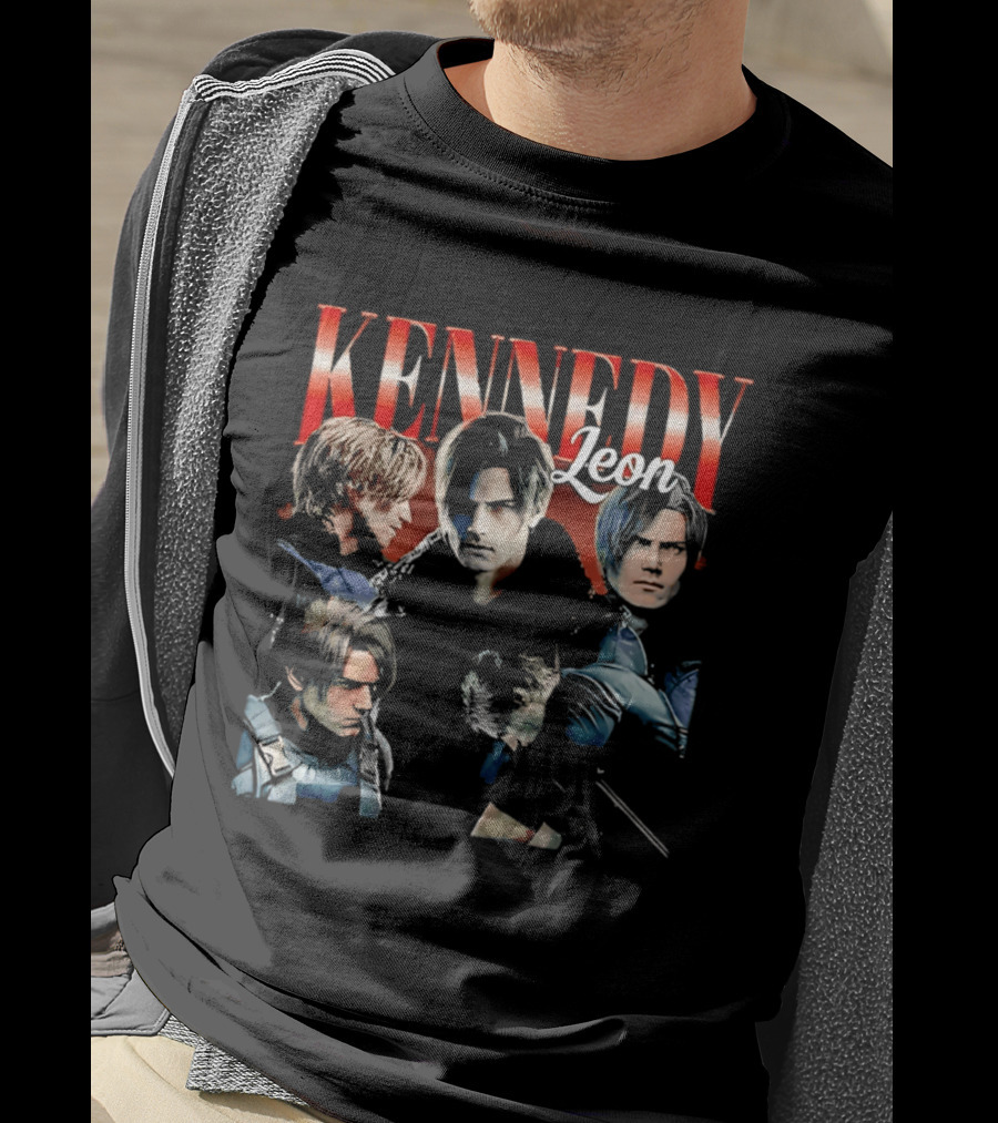 Leon Kennedy Collage Character Collection T-Shirt