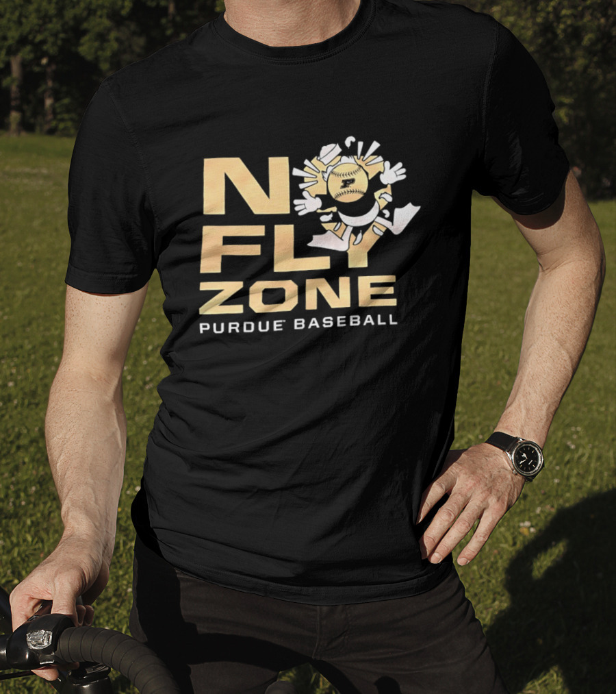 No Fly Zone Purdue Baseball Blocked Baseball F Catch T-Shirt