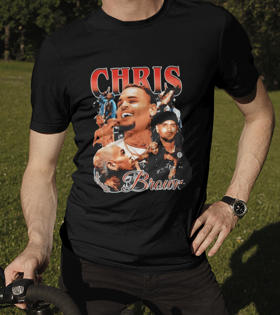 Chris Brown Iconic R&B Singer Collage T-Shirt