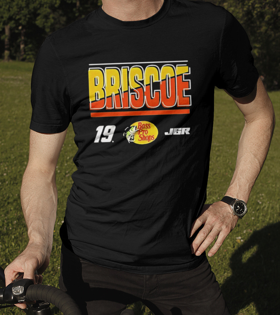 BRISCOE 19 Bass Pro Shops 2025 Cup Series Racing Fan Gear T-Shirt