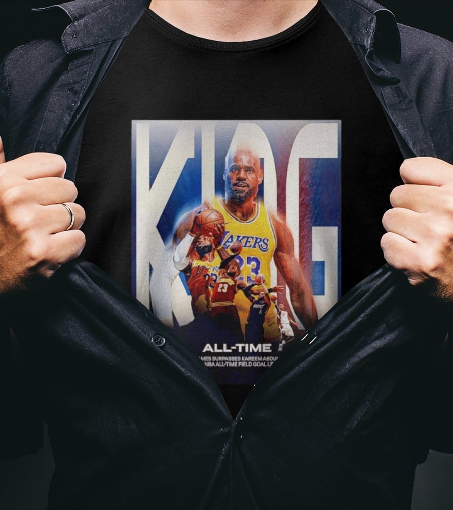 KING Lebron James Surpasses Kareem Abdul Jabbar As NBA All Time Field Goal Leader T-Shirt