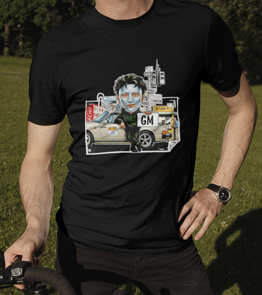 Don't Block The Box Warning I Do Dumb Things Traffic Signal Masked T-Shirt