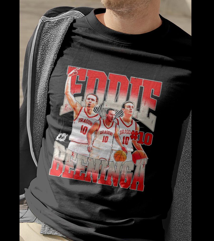 Eddie Beeninga Dragons Basketball #10 Collage MSUM NCAA T-Shirt