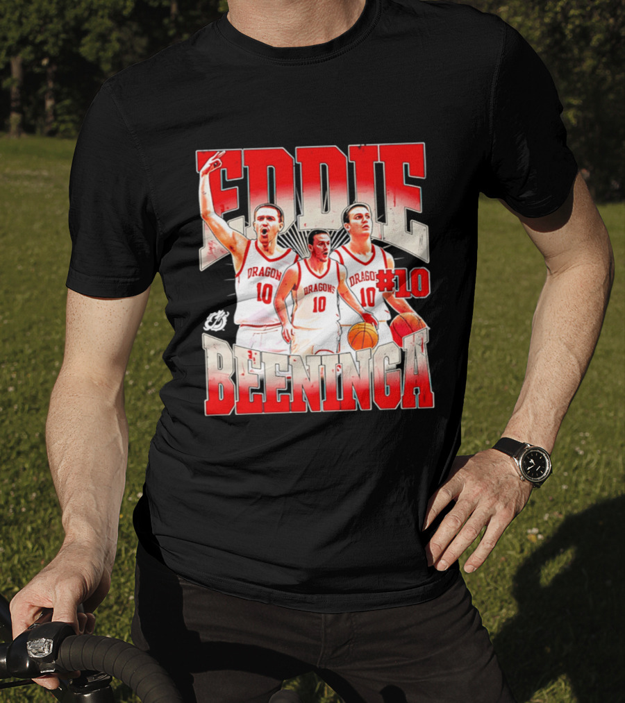 Eddie Beeninga Dragons Basketball #10 Collage MSUM NCAA T-Shirt