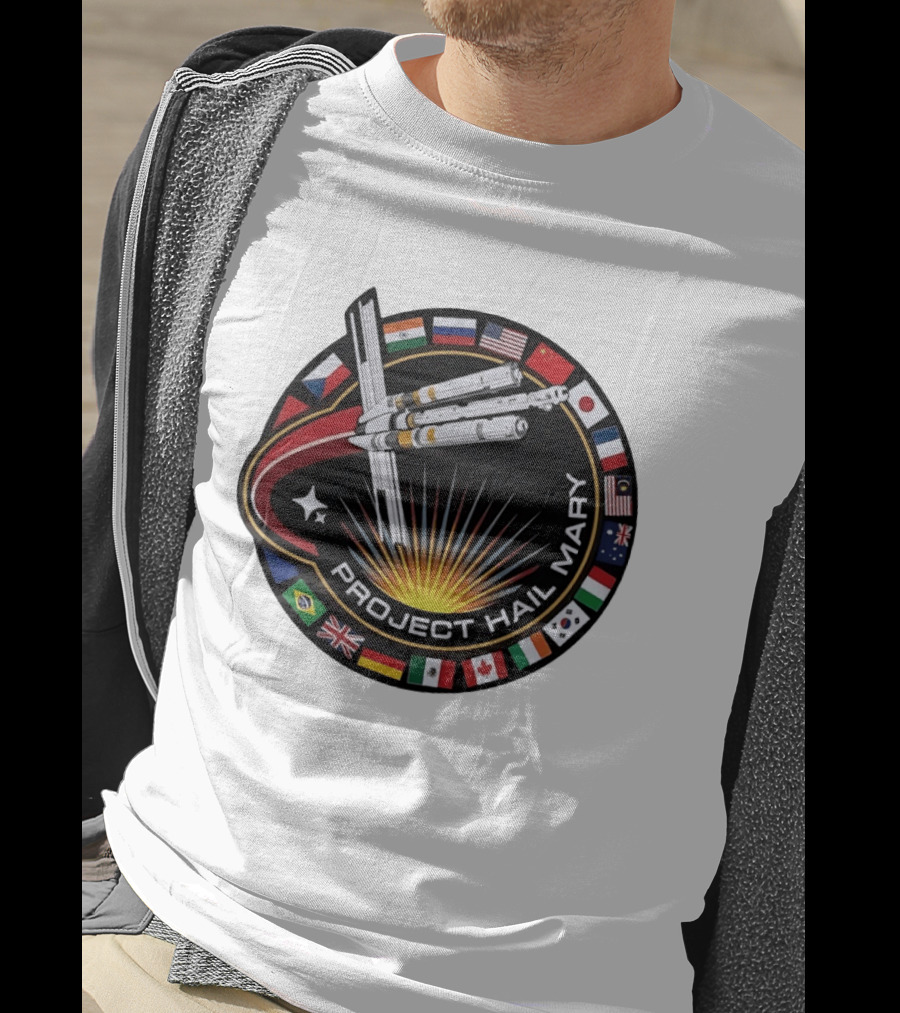 Project Hail Mary Mission Patch International Flags T-Shirt