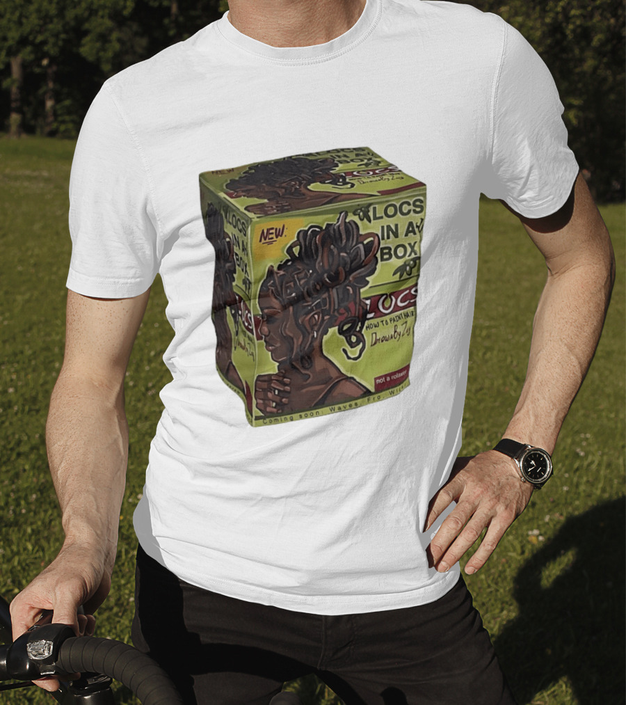 Locs In A Box How To Paint Hair Drawn By Zoe Not A Relaxer Waves Fro Wild T-Shirt