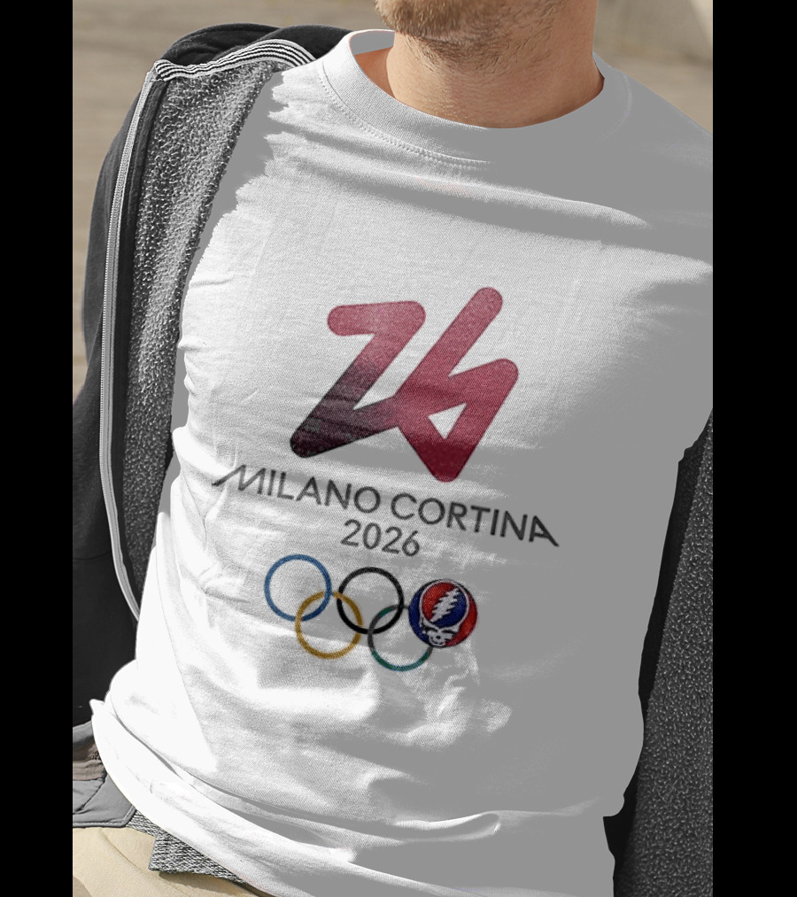 Grateful Dead Milano Cortina 2026 Winter Olympics Skeleton T-Shirt