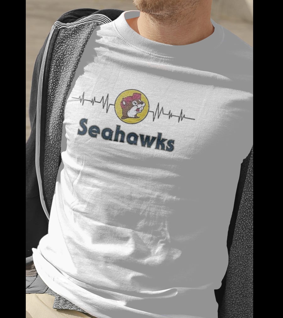 Seattle Seahawks Buc Ee's Beavers Collaboration T-Shirt