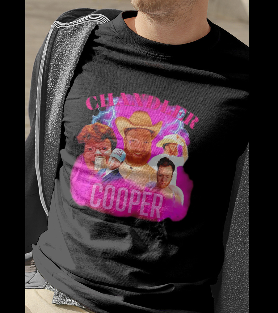 Chandler Cooper USA Lightning Cowboy Collage T-Shirt