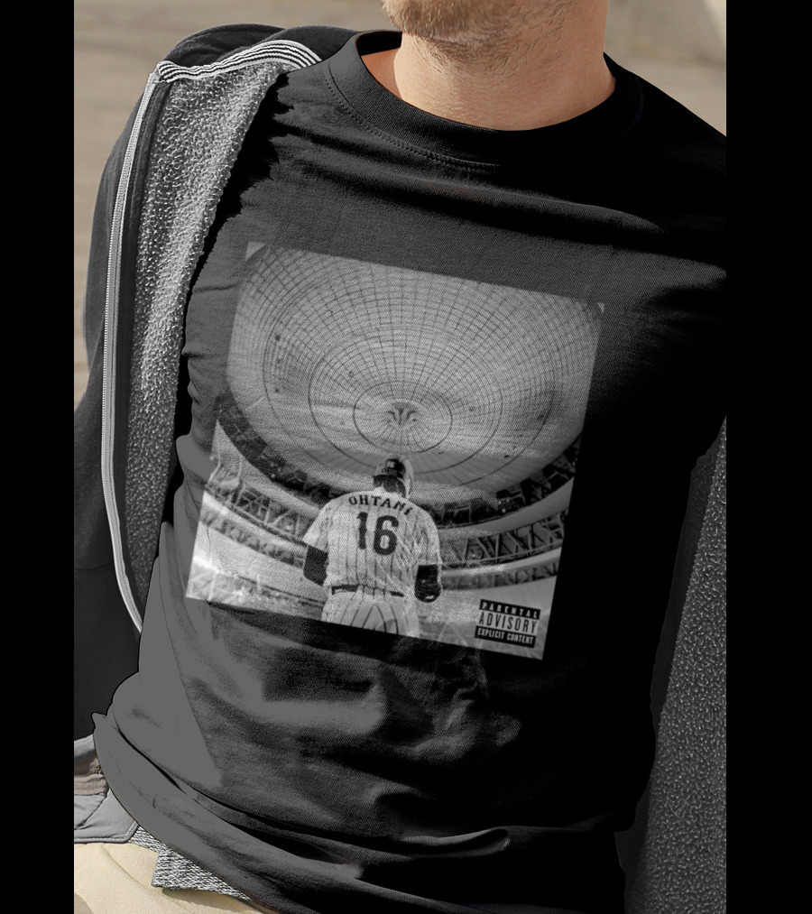 Shohei Ohtani 16 Los Angeles Dodgers Turn Away Baseball Parental Advisory Explicit Content T-Shirt