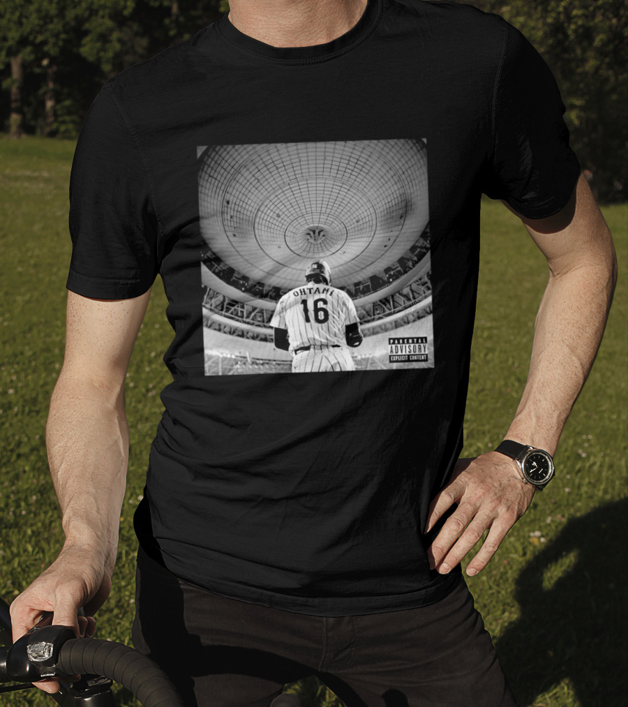 Shohei Ohtani 16 Los Angeles Dodgers Turn Away Baseball Parental Advisory Explicit Content T-Shirt