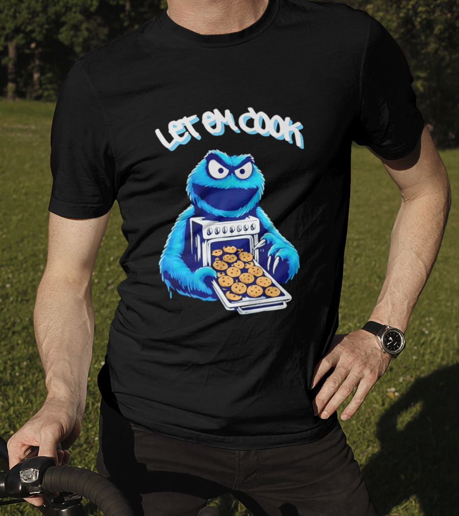 Cookie Monster Let Em Cook Oven Cookies T-Shirt