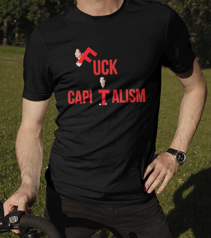 Suga BTS FCK Capitalism Red T-Shirt