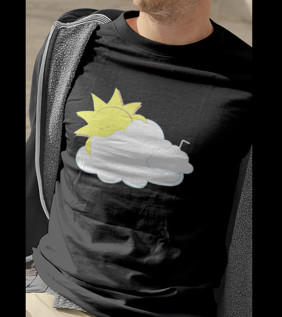 Sun Eating A Cloud Cartoon T-Shirt
