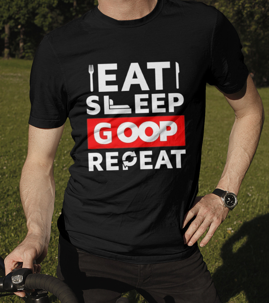 Eat Sleep Goop Repeat Utensil And Bed T-Shirt