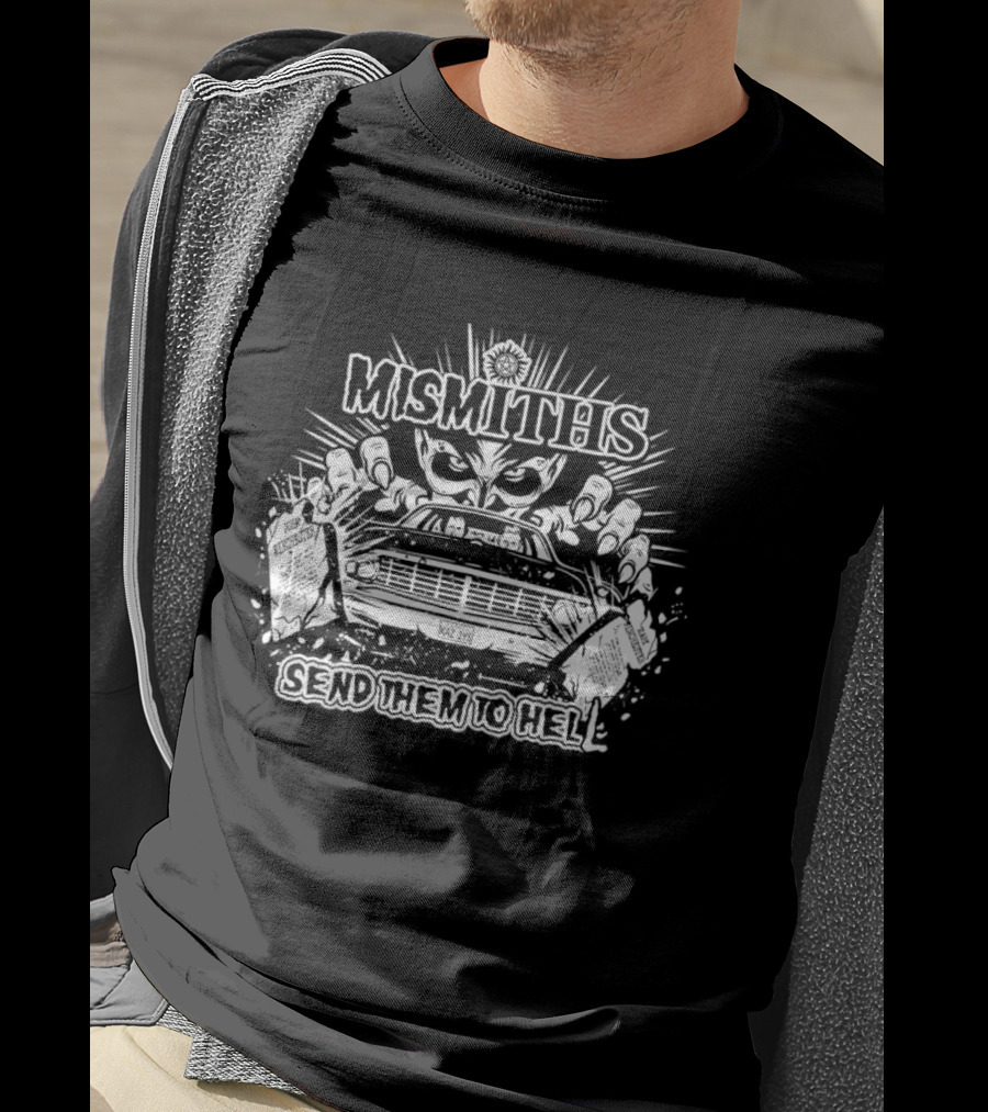 Mismiths Send Them To Hell Monster Hands Car Grille T-Shirt
