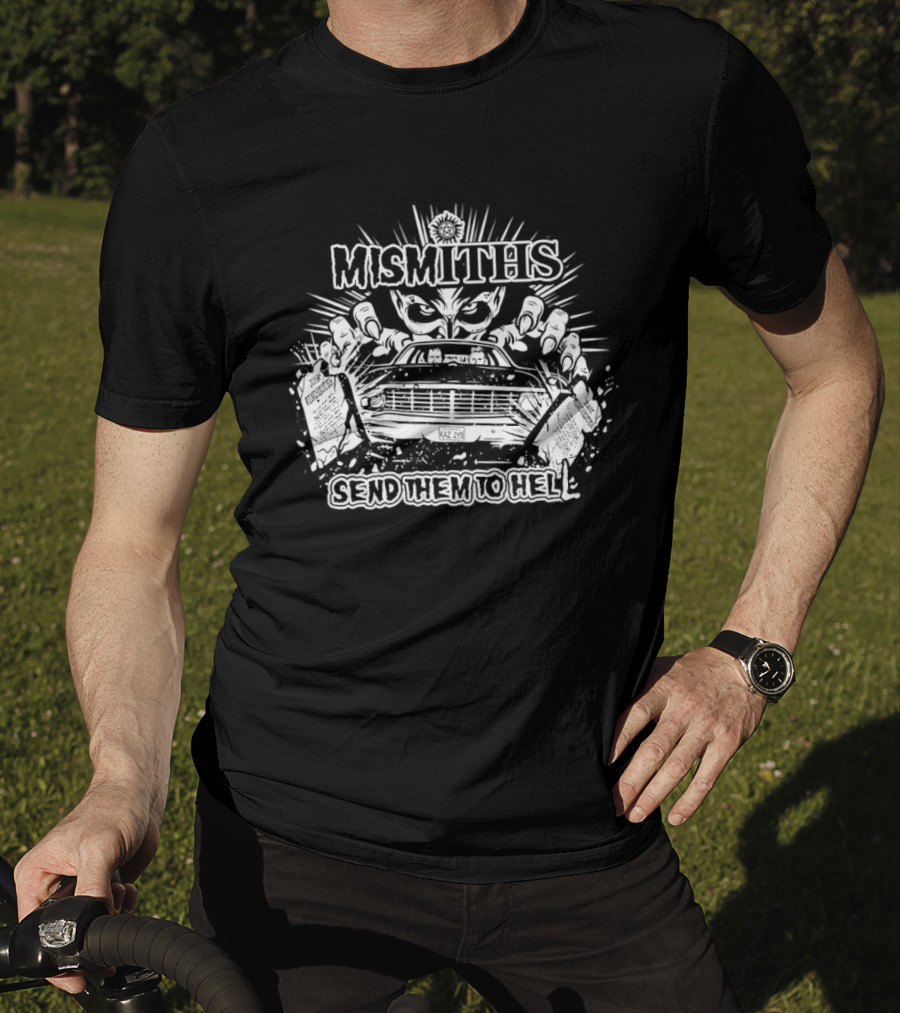 Mismiths Send Them To Hell Monster Hands Car Grille T-Shirt