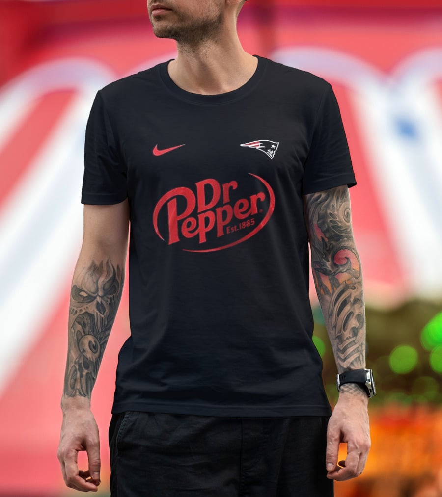 New England Patriots Dr Pepper Nike Collaboration Est. 1885 T-Shirt