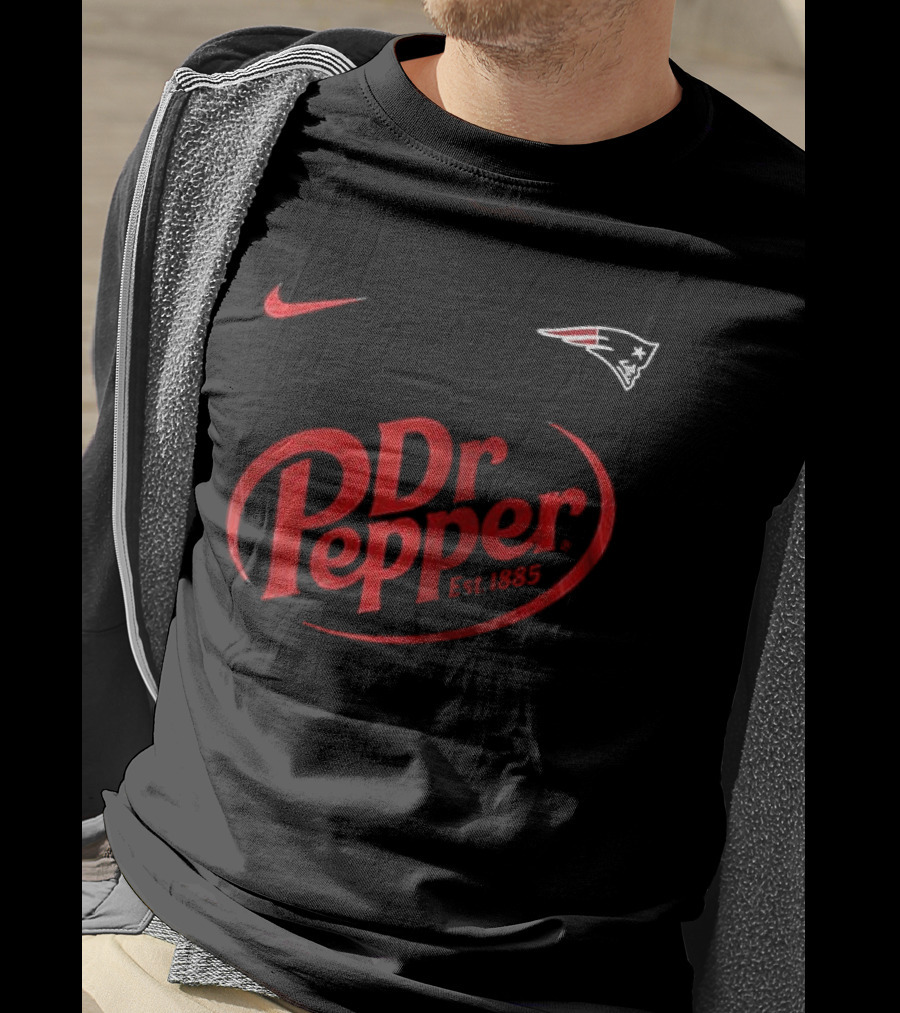 New England Patriots Dr Pepper Nike Collaboration Est. 1885 T-Shirt