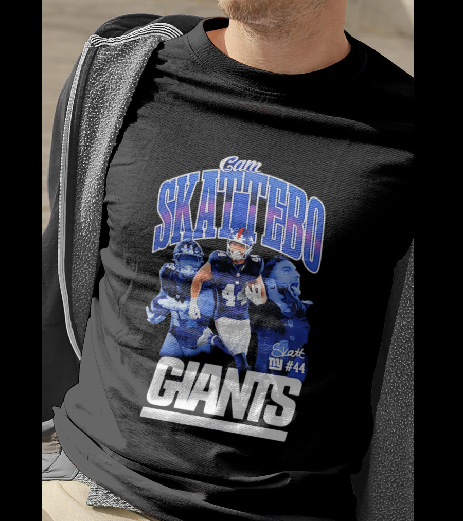 Cam Skattebo Giants #44 Triple Pic T-Shirt