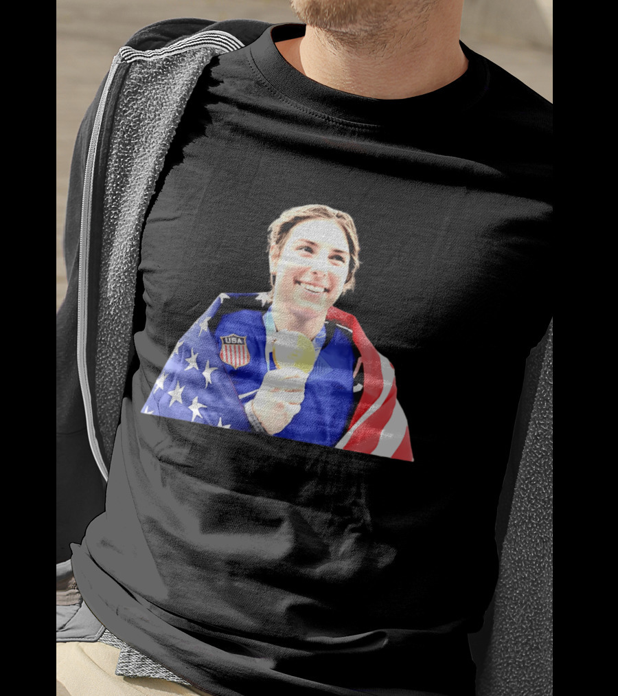 Hillary Knight USA Women's National Ice Hockey American Flag Gold Medal 2026 T-Shirt