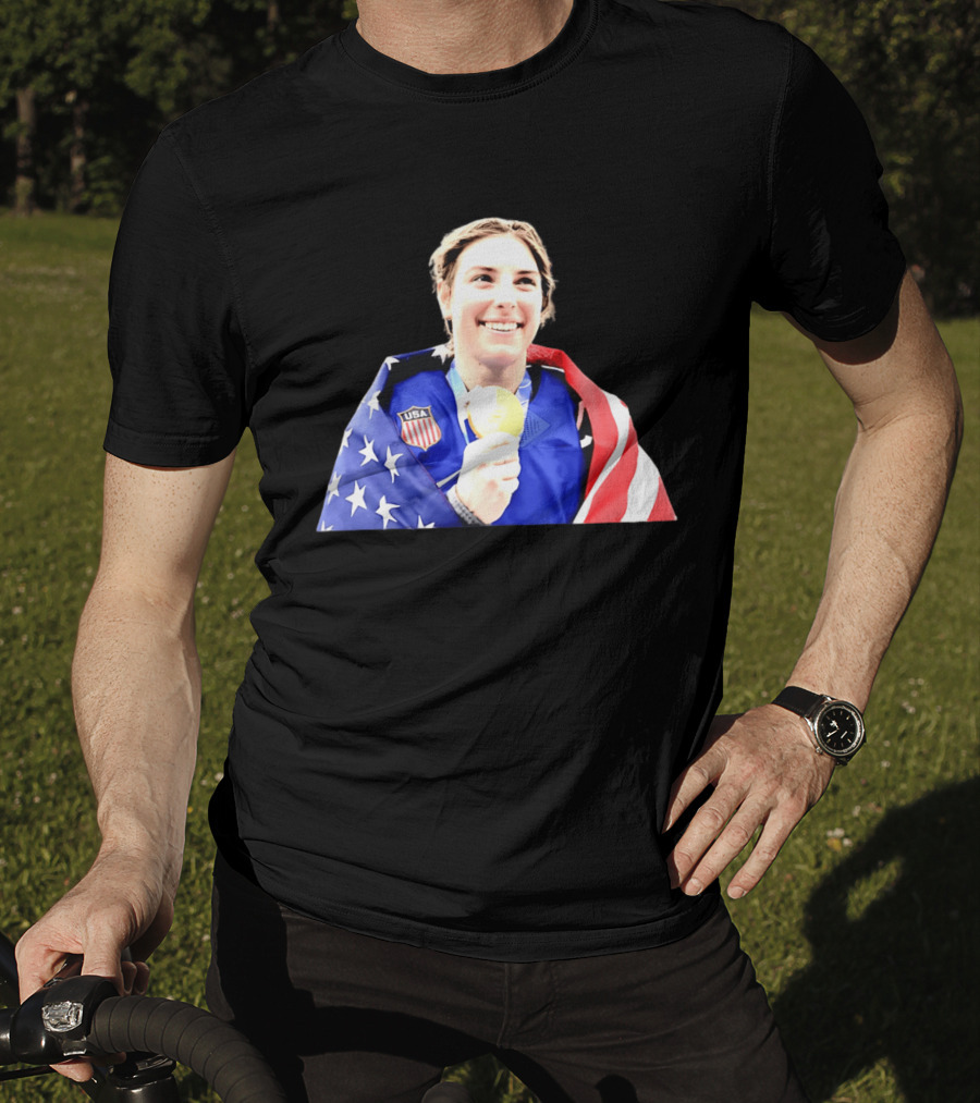 Hillary Knight USA Women's National Ice Hockey American Flag Gold Medal 2026 T-Shirt